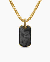 Streamline® Tag in 18K Yellow Gold with Forged Carbon, 21.2mm